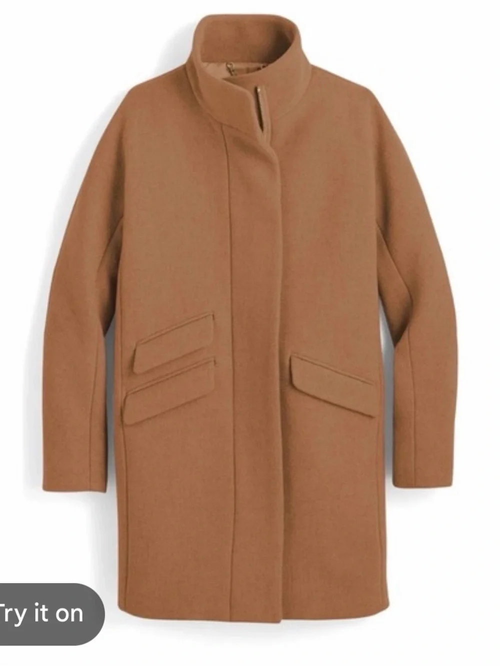 J.Crew Lodge Coat Italian Stadium-Cloth Wool - Size 6 - Picture 1 of 9